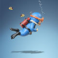 Fish Tank Diver Pollution-free Decorative Lightweight Floating Frogman Aquarium Ornaments Household Supplies. 