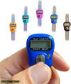 Mini Hand Held Finger Ring Portable Digital LCD Display Zikr Tasbeeh Tally Counter Clicker - Random Colors. 
