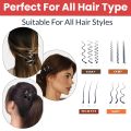 12 Pcs Black Hair Clip Set | Simple Side Bangs Clip | Cute Hair Accessories for Girls | Hair Fixing & Styling Clips. 
