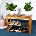 Bamboo Wooden Shoe Rack with Sitting Stool. 