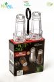 NOVEL ACRYLIC TRANSPARENT PLASTIC SALT & PEPPER SHAKER TABLE SET. 