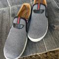 Men's Light Grey Colour Classic Heavy Denim Fabric Sneakers For Men. 