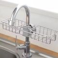 Sponge Holder for Kitchen Stainless Steel Faucet Rack Adjustable Sink Caddy Organizer Soap Drainer Bathroom Accessories. 