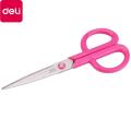 Deli Funny Skull Stainless Steel Student Scissors - Symmetric Handle - Printed Blades - Blunt Tip 5.25  - 135mm - 6064. 