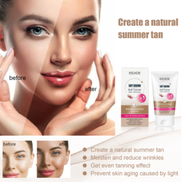 Tanning Cream Moisturising Hydration Sunless Tanning Milk Bodybuilding Natural Tan Skin Tone Apply Both
