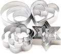 12Pcs Cookie Cutter 4 Different Shapes  -  Cookie Cutters Set - Cookie Cutters Mini Geometric Shapes Cookie Cutters, Vegetable Shape Cutters for Kitchen, Baking, Halloween & Christmas, 12 Pcs (white). 