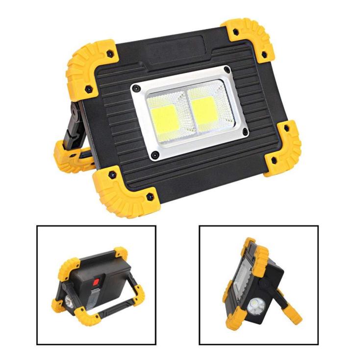 USB Rechargeable 20W COB LED Flashlight Outdoor Waterproof Flood Light USB and Power Bank Charging Strong Flashlight for Camping Traveling Hiking Cycling Workshop Car Repairing and SOS Emergency