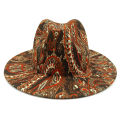 Fedora hat retro top hat British jazz hat male Michael Jackson hat autumn and winter unisex big brim hat. 