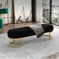 Luxe Living Co - Customized 3 Seater Luxury sofa sitting Stool With Metal Stand- sofa Chair Stool. 