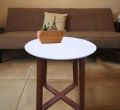 Stool, Side Table ( Stylish criss-cross design). 