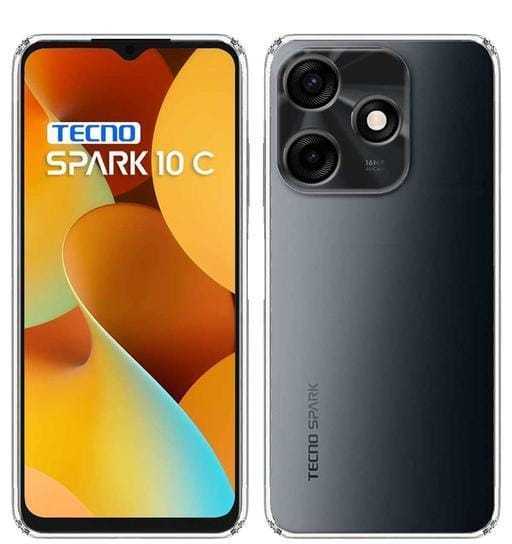 Tecno Spark 10 Air Bag Four Side Diamond Cut Soft TPU Camera Protective with Anti_Shockproof Slim Ultra Clear Back Cover For Tecno Spark 10
