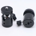 Tripod Ball Head Metal Mount 360 Adjustable Ball head for Tripod Monopod Stand Ring Light - Black. 