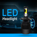 H4 1500W 225000LM COB Car LED Headlight Hi/Lo beam Bulbs Kit 6000K Black. 