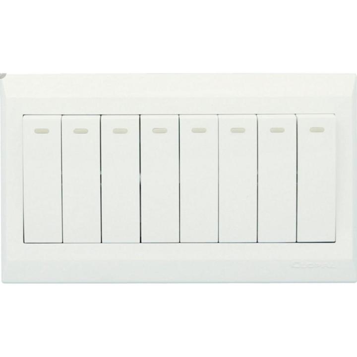Clopal Big Switch and Sockets 8-Gang (White)