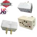 Multi Power 3 Pin Universal Plug Socket Light Plug - Anti Short Circuit Fuse Built In - High Quality. 