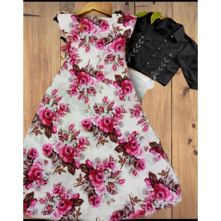 Three PC Stitched Dress For Girls Women Cotton Jacket Linen Maxi With Belt New Arrival Daraz.pk