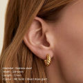 【BeginnerBer】eManco Vintage Croissant Stainless Steel Hoop Earrings for Women Simple Round Circle Ear Rings Simple Accessories Party Jewelry. 