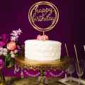 Cake Wedding Happy Birthday Cake Topper Card Acrylic Cake Party Decoration. 