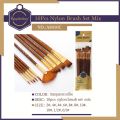 Keep Smiling 8010C - Pack of 10 Multi Shapes High Quality Nylon Professional Art Brush Set Water Color Oil Acrylic Artist Paint Brush Set. 