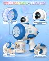 Bubble Guns for Kids, Space Bubble Machine Guns for Toddler Boy, Bubble Maker Blaster With LED Light, Bubble Blower for Party Favors, Summer Outdoor Wedding Bubbles Toys, Gift for Boys and Girls Non Liquid Messy Bubble Gun With Attached Bottle System. 