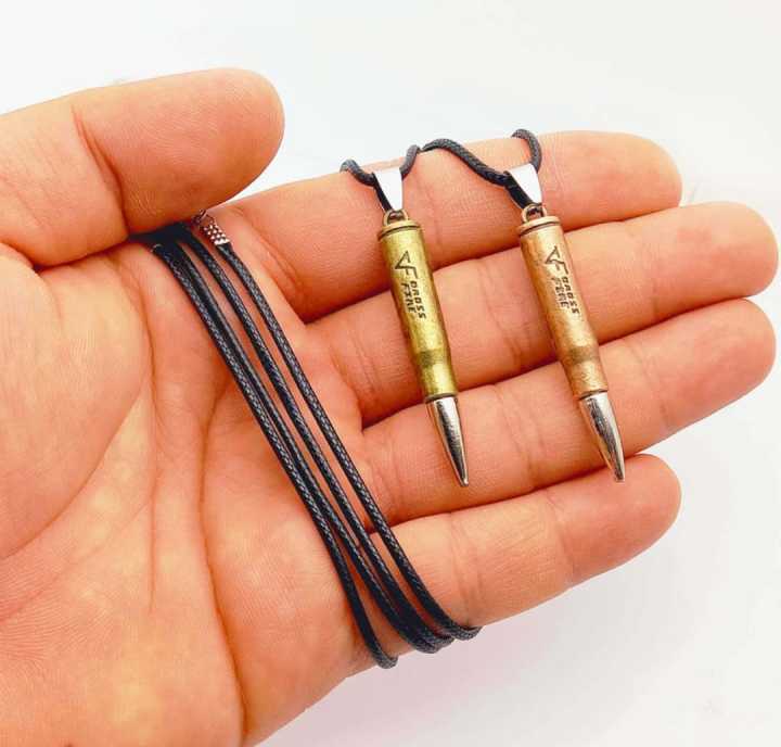 New Army Bulte  Pandent with Silver /Black  Chain For Boys And Girls -Top Quality High Quality Stainless steel Army Bulte Nacklace For Men/Women -Boys And Girls Gift