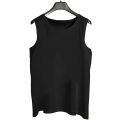 Captein Black Mens Vest Sleeve-Less 100% Pure Cotton Banyan. 