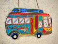 Chamak Patti Steel Work Truck Art Wall Hanging Bus, Beautiful Home Decor Bus Design Door Hanging, Wall Art for Home, Truck Art Decoration Piece Metal Wall Hanging Bus - Royal Art. 
