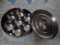 Small Spices Storage Box with 7 Containers 1 Spoon and Lid NON STAINLESS STEEL. 
