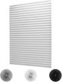 WEFILM Pleated Roller Blinds for Windows, Self-Adhesive Sunshade, Anti-UV, Heat Control, Blackout Curtains, Home Office, Available in Multiple Sizes and Colors. 