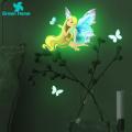 Green Home Luminous Sticker Smooth Cartoon Mermaid Luminous Wall Sticker. 