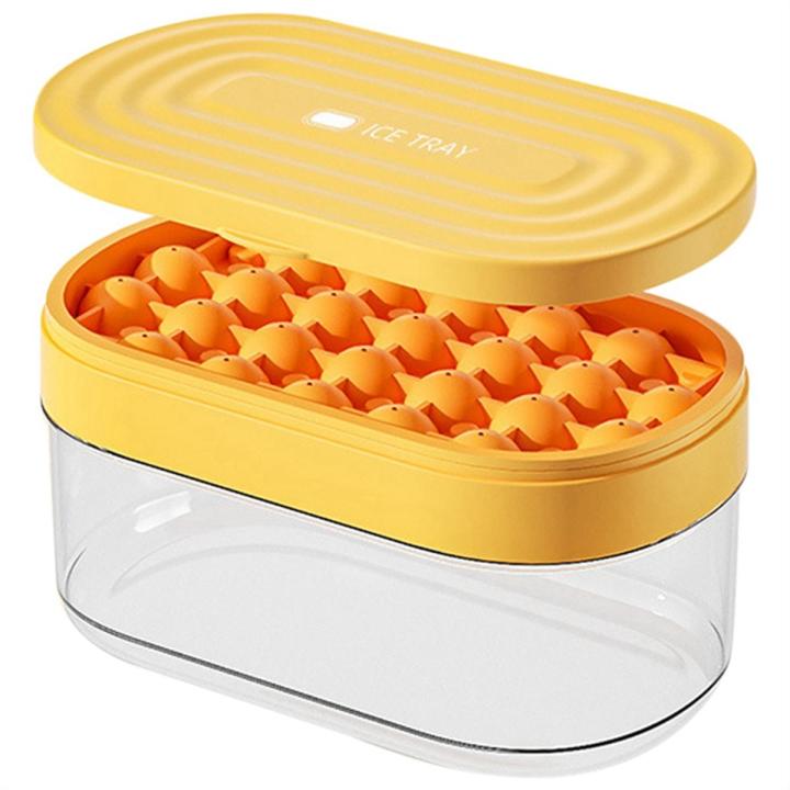 Press Type Ice-Cube Round Makers Ice HockeyS Mold Spare Parts Quick-Freeze Mini Ice Ball Party Kitchen Ice Box Tray Silicone