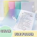 Rotating Side Transparent Folder Waterproof Pp Material Side Opening A4 Folder Large Capacity Portable Information Folder for. 