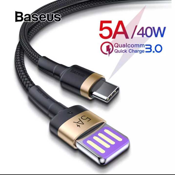 40W Supecharge USB Type C Cable for Huawei P30 Mate 20 30 Pro 5A Fast Charging Quick Charge 3.0 Type USB-C Data Cable
