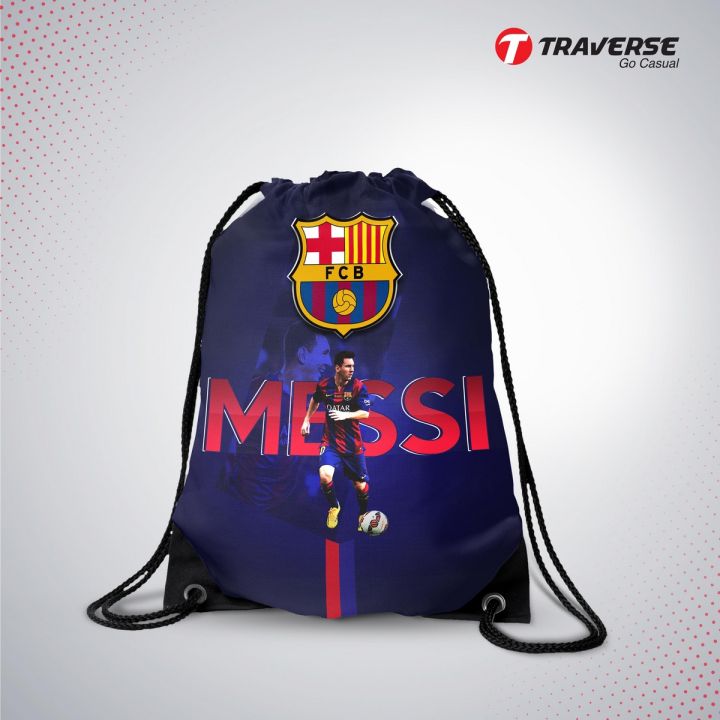 Traverse  Messi Drawstring Bags For Girls / Bags For Kids / Bags For Boys with quality strings- Digitally printed by on strong polyester fabric Bags hand bag for girls bags for girls