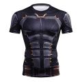 【ZOSR】Marvel Super Hero Man Compression Sportswear Bodybuilding Fashion Casual T-shirt Quick Drying Gym Fit Jersey. 
