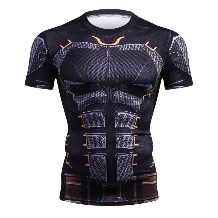 【ZOSR】Marvel Super Hero Man Compression Sportswear Bodybuilding Fashion Casual T-shirt Quick Drying Gym Fit Jersey