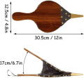 Wood Air Blower, Fireplace Bellows, Hand Bellow Pump, Wooden Fireplace Bellows Cast Nozzle with Hanging Cord, Air Bellow Blower, for BBQ, Outdoor Camping, Fireplace, Barbecue Grill. 