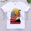 Lightning Mcqueen Birthday Shirt - Cars Birthday T-Shirt for Kids. 