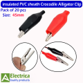 4mm Red and Black Banana Socket Plug Adapter and 28/45mm Crocodile Clip & Multimeter Test Leads by Electrica. 