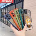 JIUMOO For Iphone 11 Pro Case Cartoon Cute SpongeBob Thin Frosted Transparent Cover Lens Camera Protect Edge Full Cover Casing Hard Cases. 