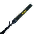 Neck Strap Nikon Yellow Black Leather - Black. 