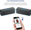 Sonkir Portable Bluetooth Speaker, Bluetooth 5.0 Wireless Speaker with 3D Stereo Hi-Fi Bass, Built-in 1500 mAh Battery, 12H Playtime (Blue). 