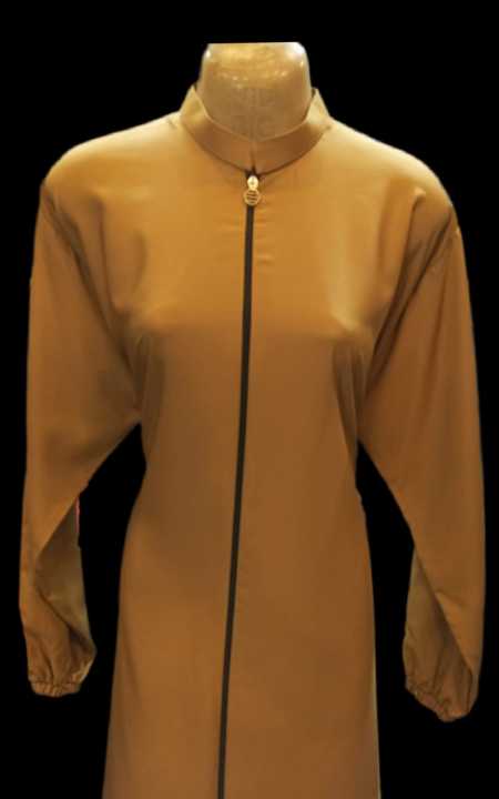 Korean nida fabric full zip style/new style abaya with 2 side pocket