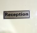 RECEPTION Sign Plate - RECEPTION Aluminum Signage Label (7 x 2 inch) - 1 Piece. 