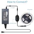 LED Bar Light Dimmer, DC 12V-24V 6A Dimmer Switch, Suitable for LED Bar Light, LED Rope Light 3528, 5050, 5630 (Black). 