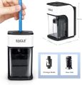 Heavy Duty Helical Blade Automatic Electric Pencil Sharpener With Auto-Stop Safety Feature And Large Shaving Holder. 