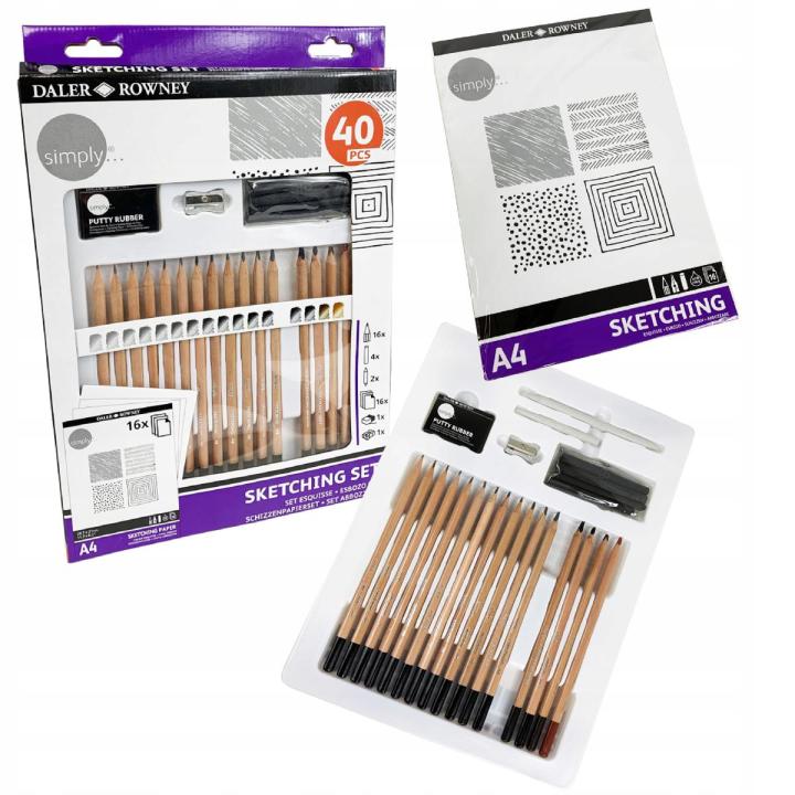 Sketching set DALER-ROWNEY, 40 pieces