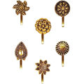 5Pcs Press on Nose pin Without Piercing Nose ring stud gold oxidised Jewellery For Ladies & Girls. 