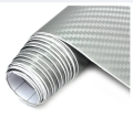 30 X 40 cm silver sticker 3d Carbon Fiber sticker paper 3D Vinyl for laptops Mobile Cars and bikes. 