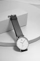 Silver/Black Classic Watch for Men / Boys - Stylish Stainless Steel Analog Quartz Mens Watches. 